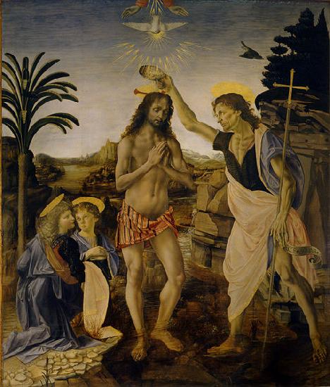Andrea del Verrocchio Baptism of Christ China oil painting art